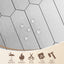 Hoja metal cepillado 12x12pulg para azulejos cocina baño