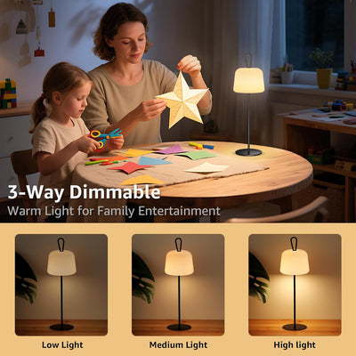 Set 2 Lámparas LED Portátiles Recargables 5200mAh Impermeables