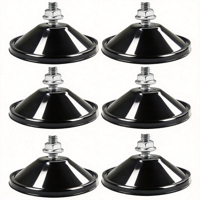 6 Ventosas Negras M6x14 Resistentes Multiuso