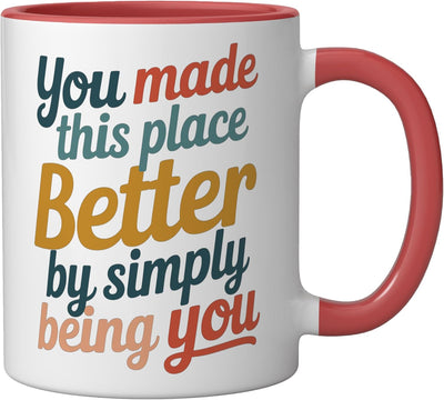 Taza Cerámica Agradecimiento Colega Rojo/Blanco