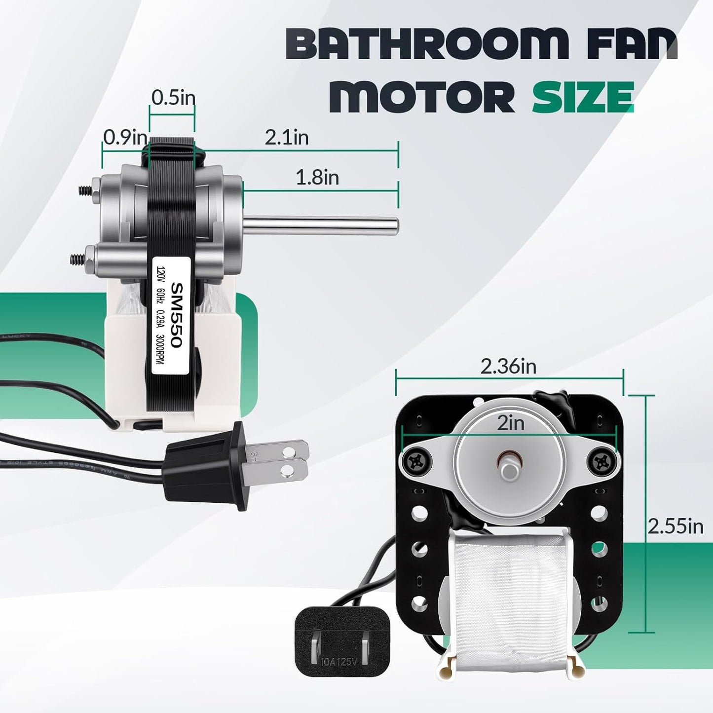 Kit motor universal ventilador baño 50cfm comp Nu-Tone