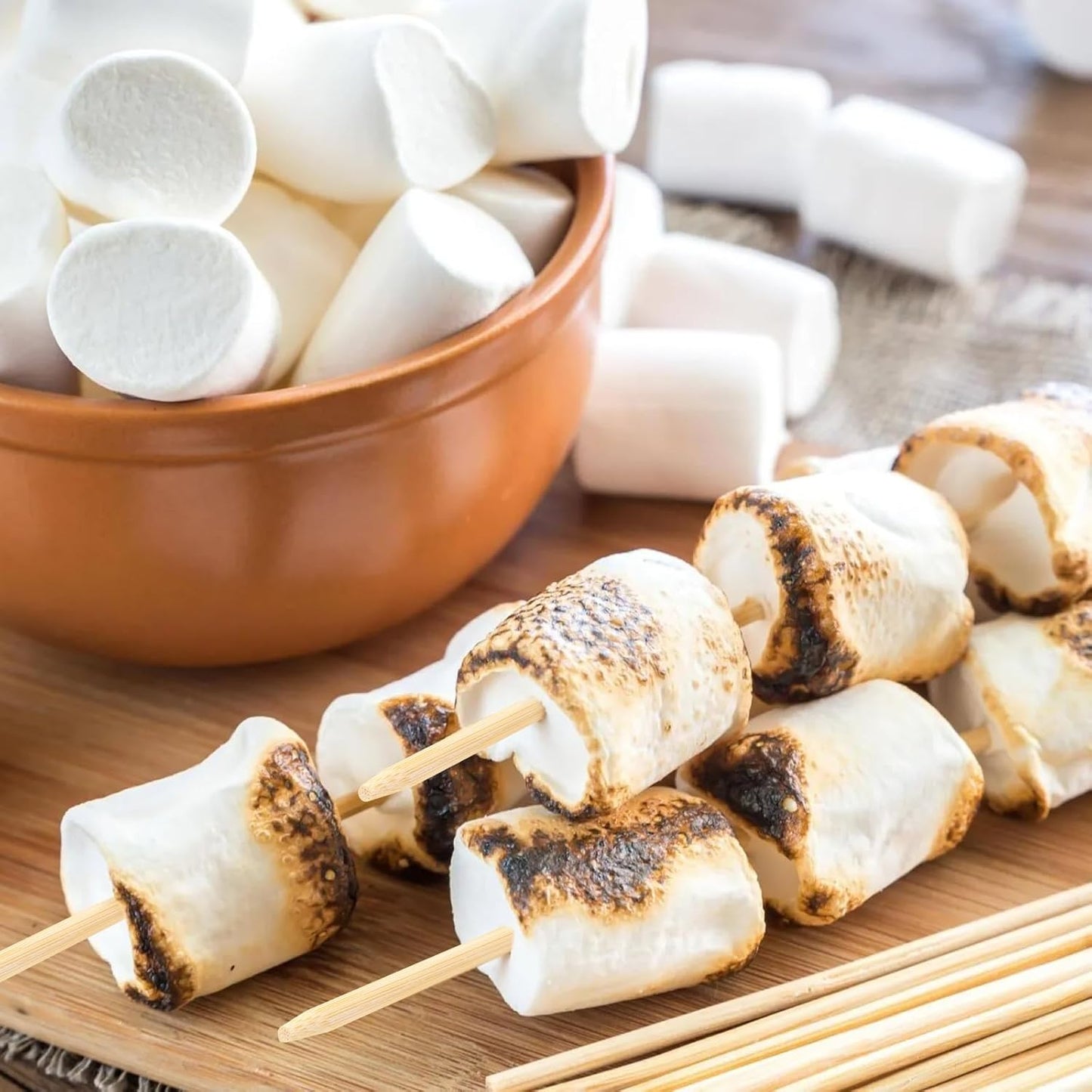 Palitos bambú 120uds 17.5pulg resistentes para asar parrilla