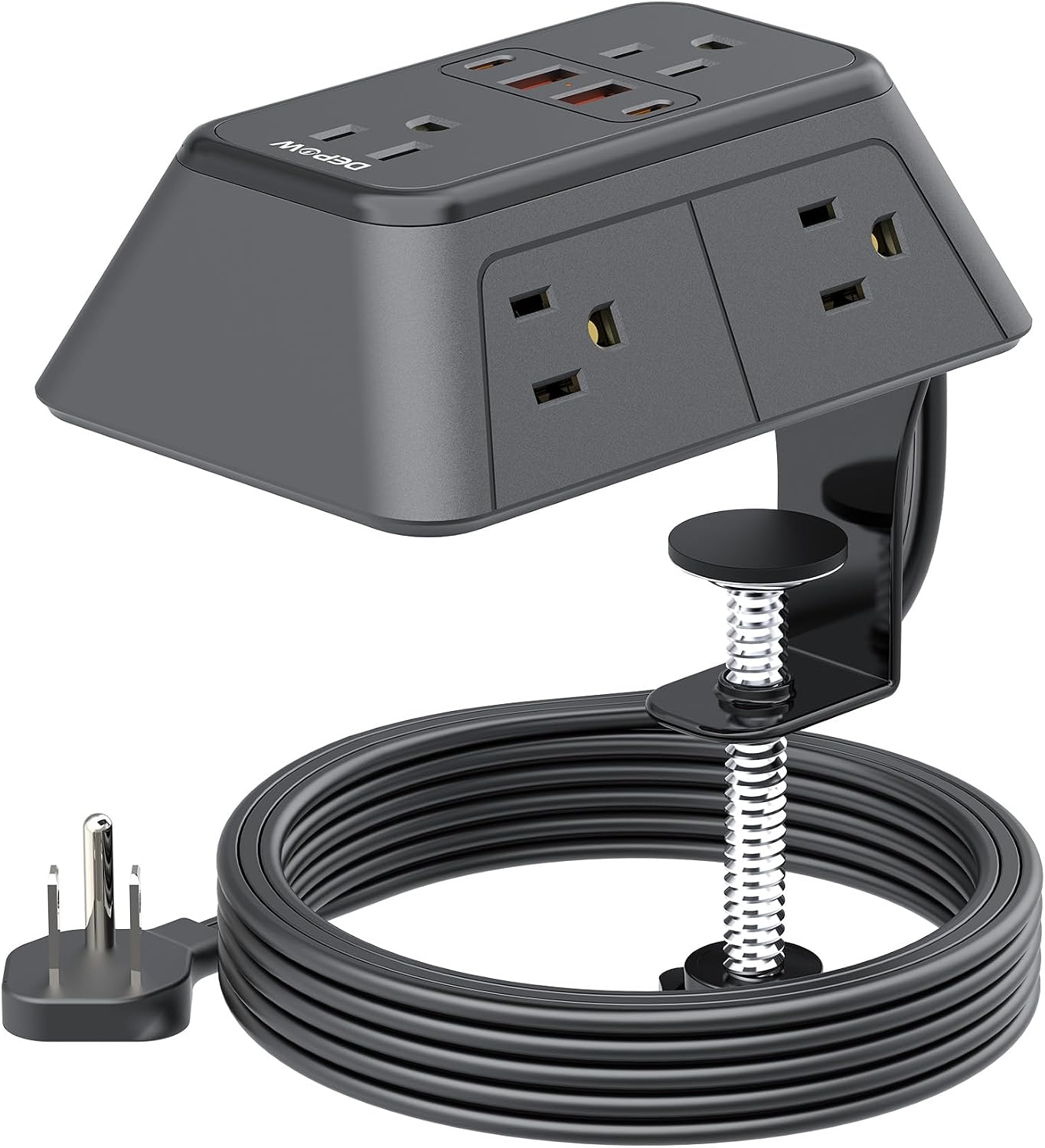 Regleta escritorio 10ft 6 salidas CA 4 USB adaptador borde mesa