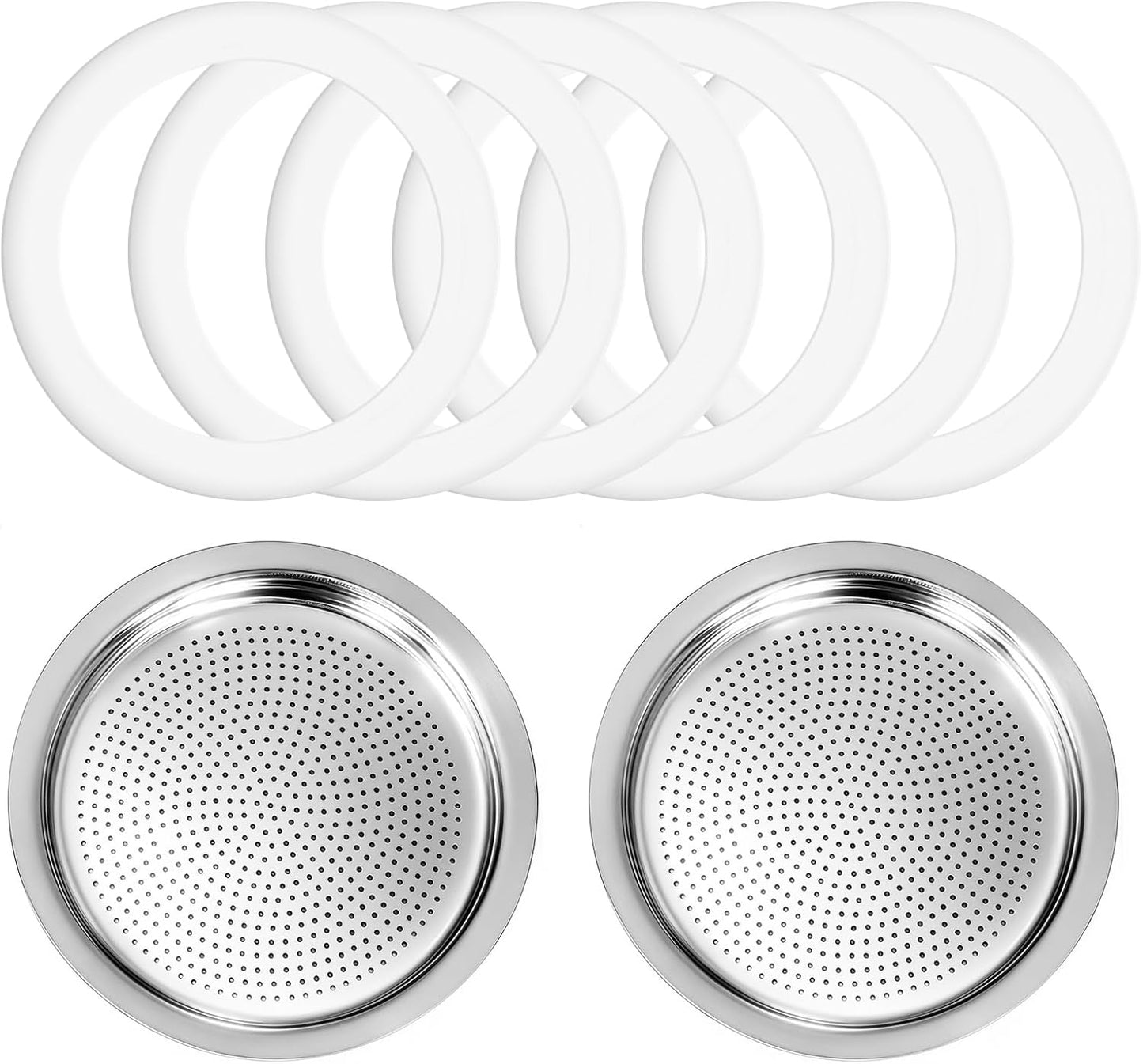 Accesorios para moka pot acero inox 6 pzas sellado silicona