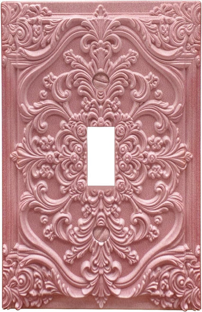 Cubiertas decorativas interruptor luz rosa 3D floral relieve