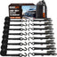 8 Correas Trinquete 1pulg x10ft Cap 300lb Res 900lb
