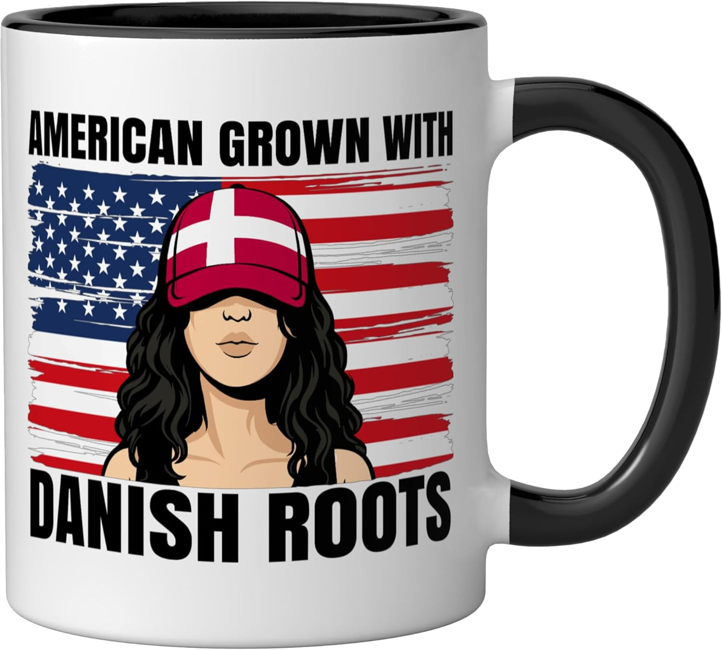 Taza Cerámica Girl Pride Dinamarca Negro/Blanco