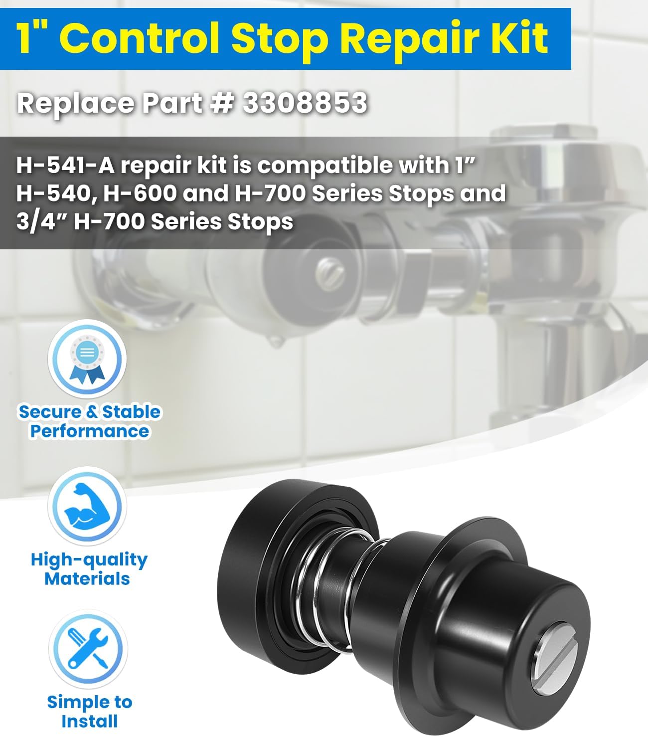 Kit reparación parada destornillador 1" Sloan Flushometers