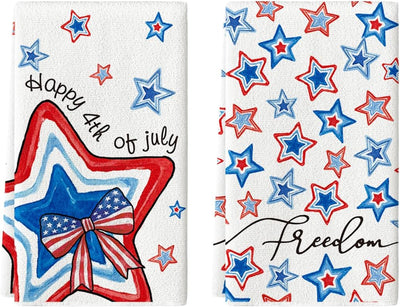 Toalla de cocina con texto Happy 4th of July 18 x 26 pulgadas