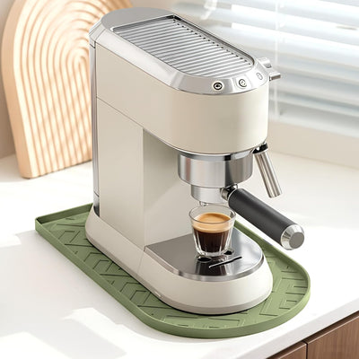 Tapete de silicona para encimera de cafetera 15.8 x 7.8 pulgadas resistente al calor antideslizante color verde