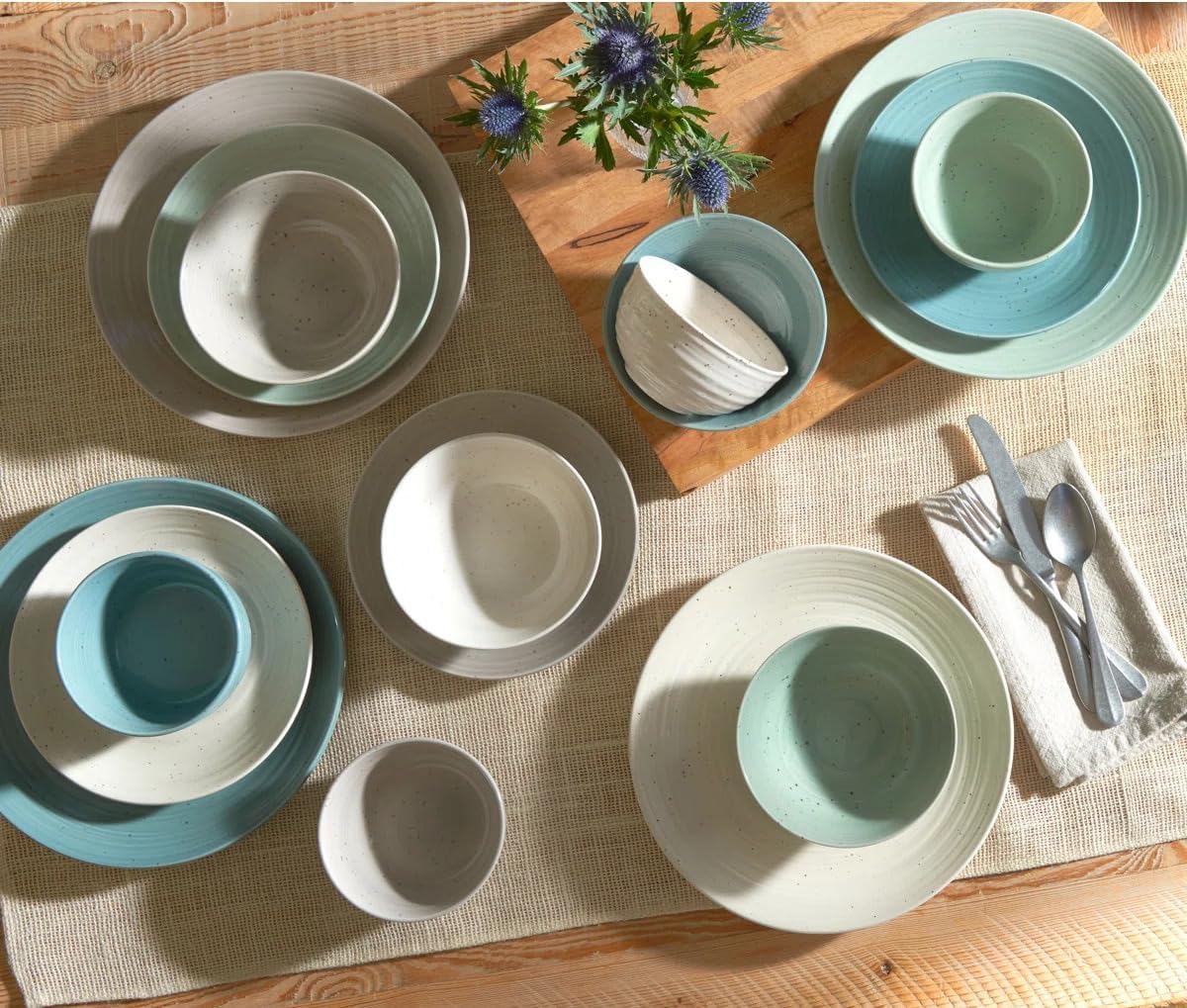 Set 26 Pzas Vajilla Cerámica para 4 con Tazas y Platos
