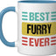 Taza Cerámica Furry Azul/Blanco