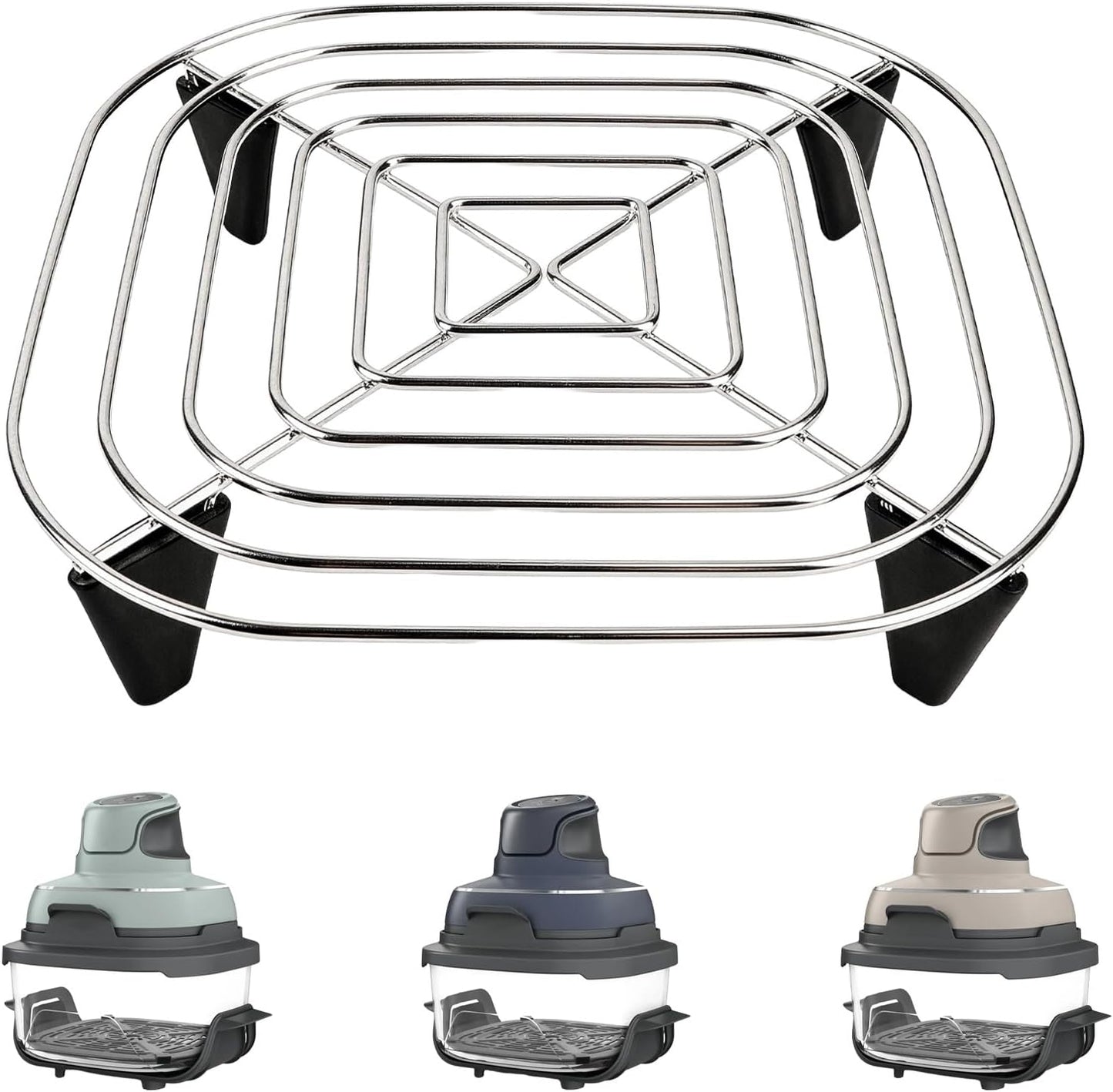 Rack para freidora de aire Ninja Crispy estante acero inoxidable
