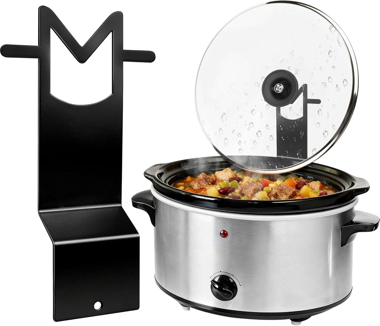 Soporte tapa olla cocción lenta acero inox ahorro espacio