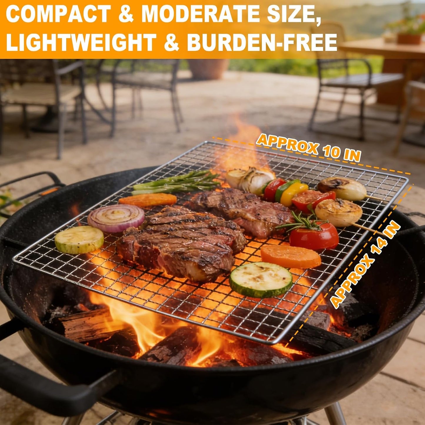 Almohadilla malla para parrilla 14x10pulg campamento