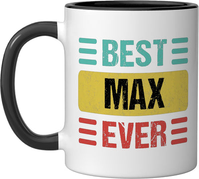 Taza cerámica Max negra/blanca