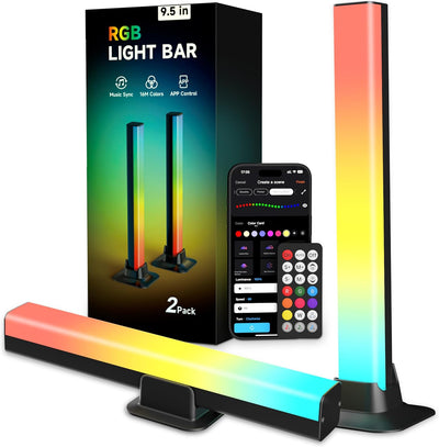 Barras luz RGB LED escritorio y TV juegos 9.5pulg
