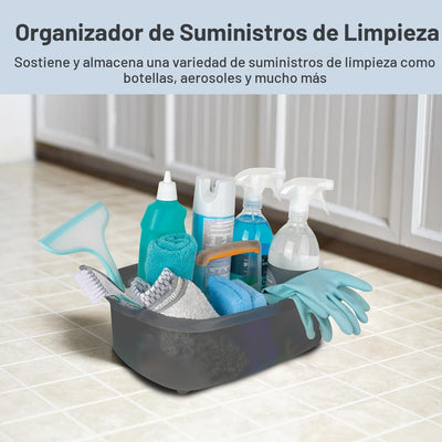 Organizador limpieza plástico 1.85gal gris naranja