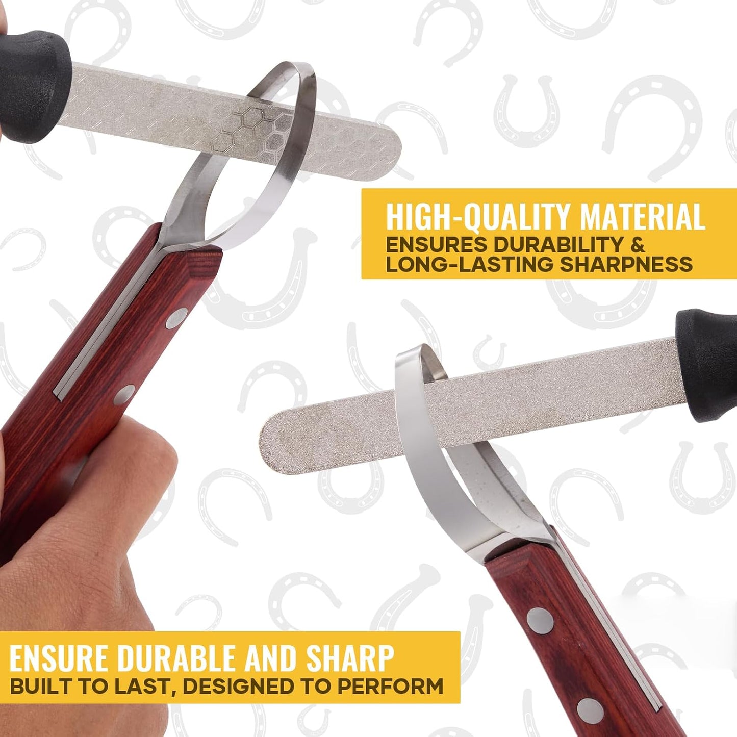 Cuchillo pezuña acero inox varilla diamante 400/800