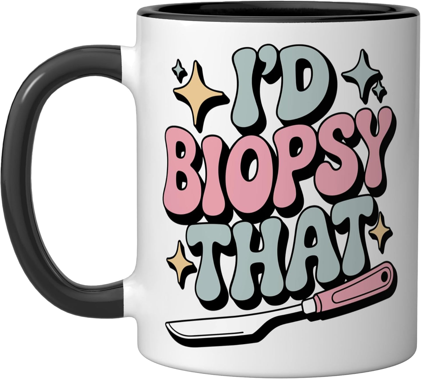 Taza cerámica para dermatología diseño dermatólogo negro/blanco
