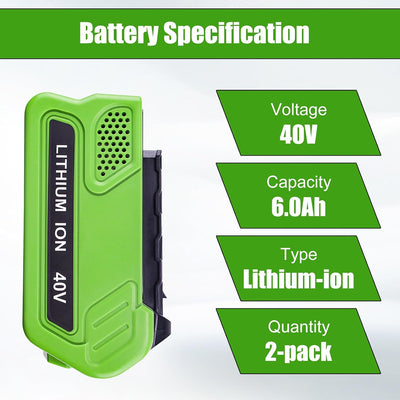 Batería litio 40V 6000mAh comp Greenworks