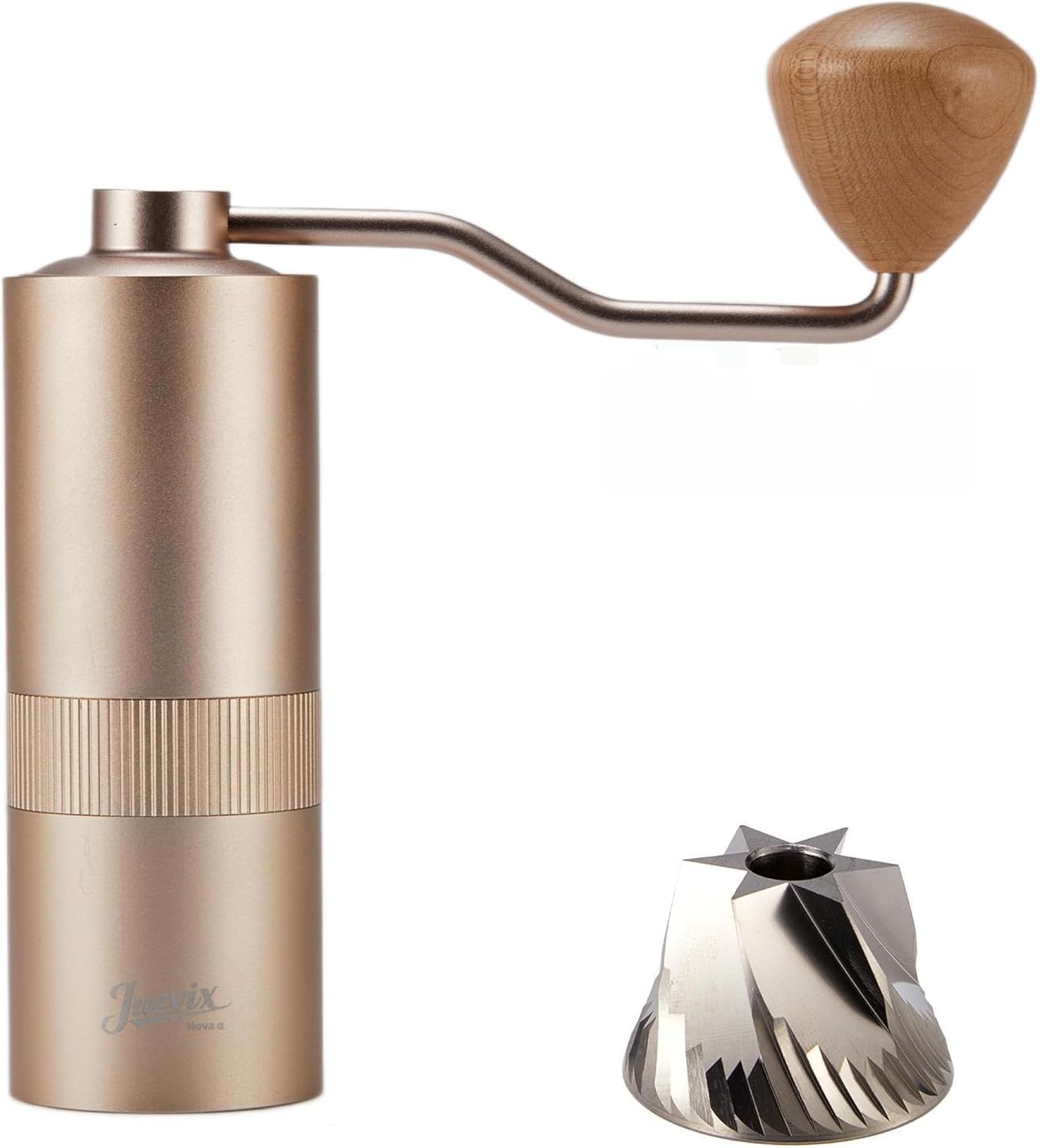 Molinillo café manual acero inox CNC ajustable para viaje