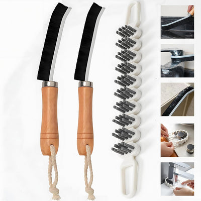 Juego cepillos limpieza cerdas rígidas flexible cocina baño