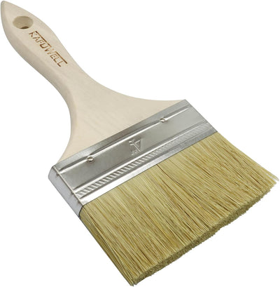 Brocha pintura virutas doble grosor mango madera 4pulg