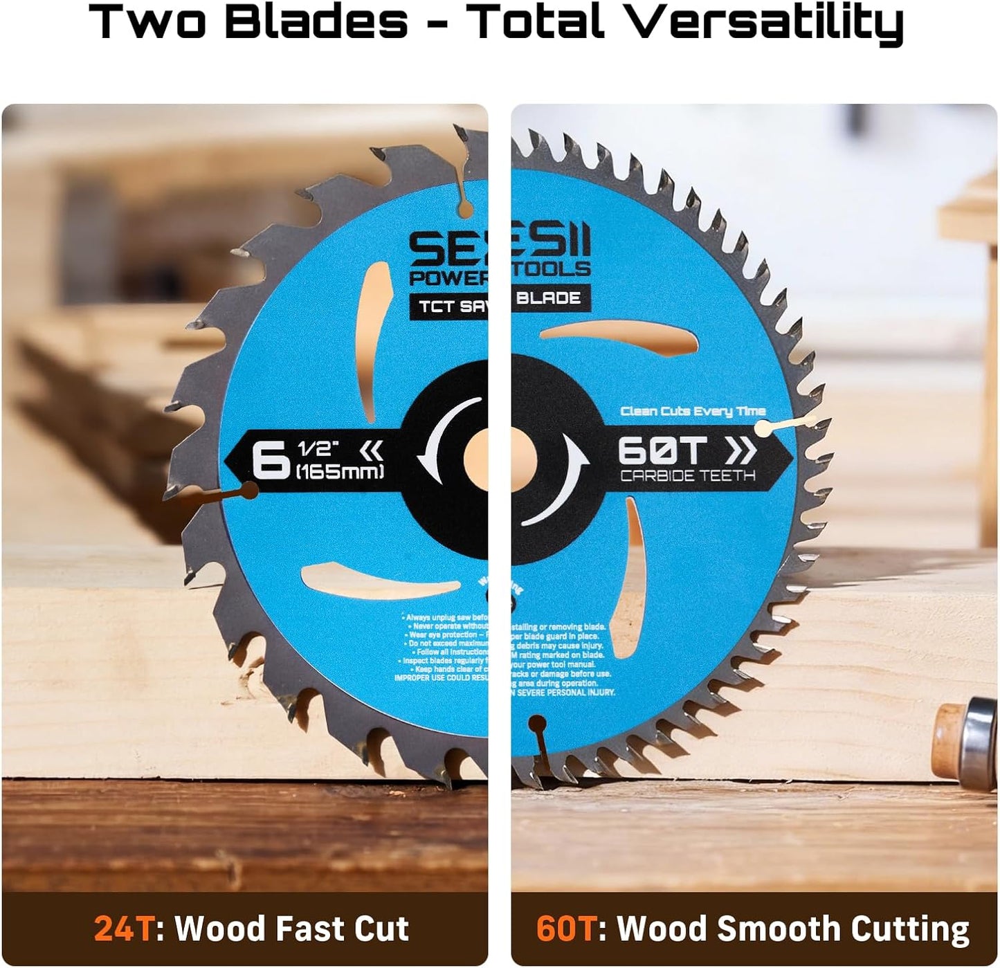 Hojas sierra circular TCT 24T y 60T para madera plástico