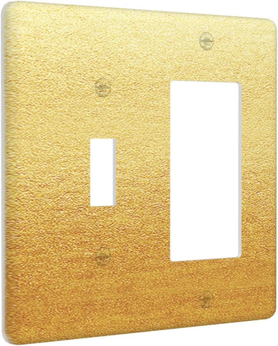 Placa cubierta interruptor dorada 2 bandas decorativa