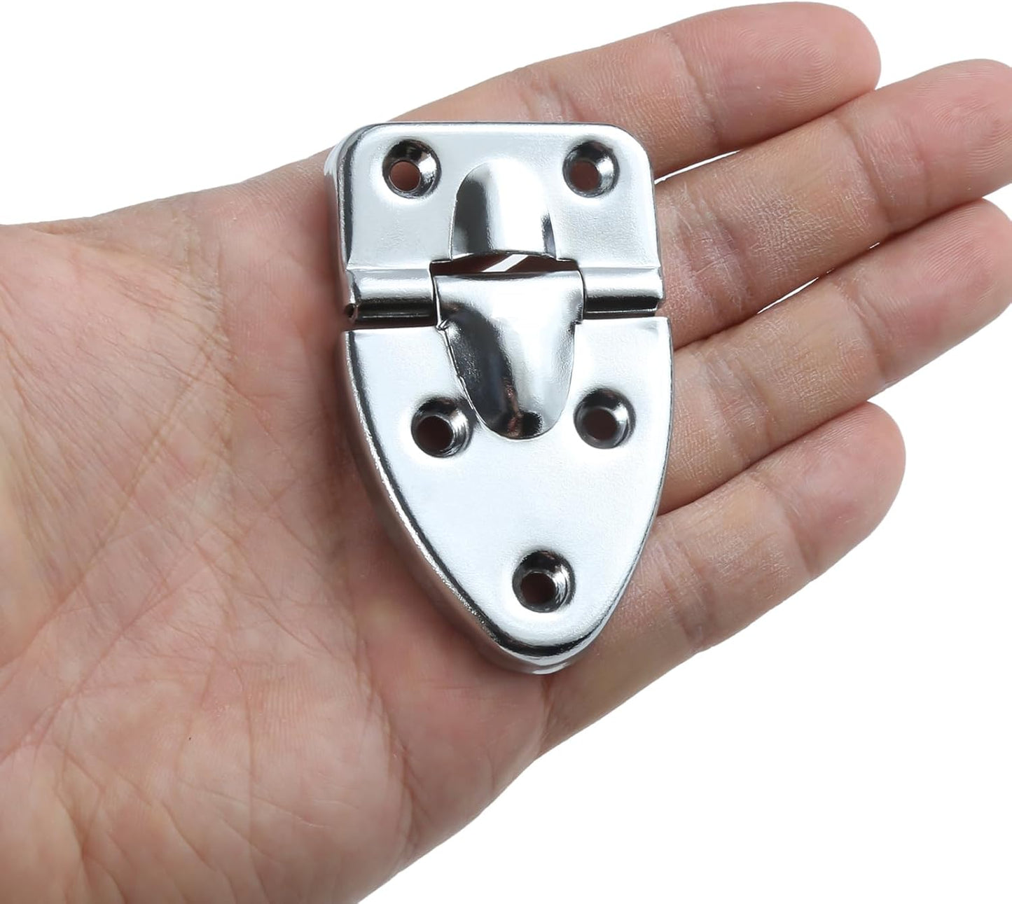 10 Bisagras Plegables Metal Plateado Caja Vuelo