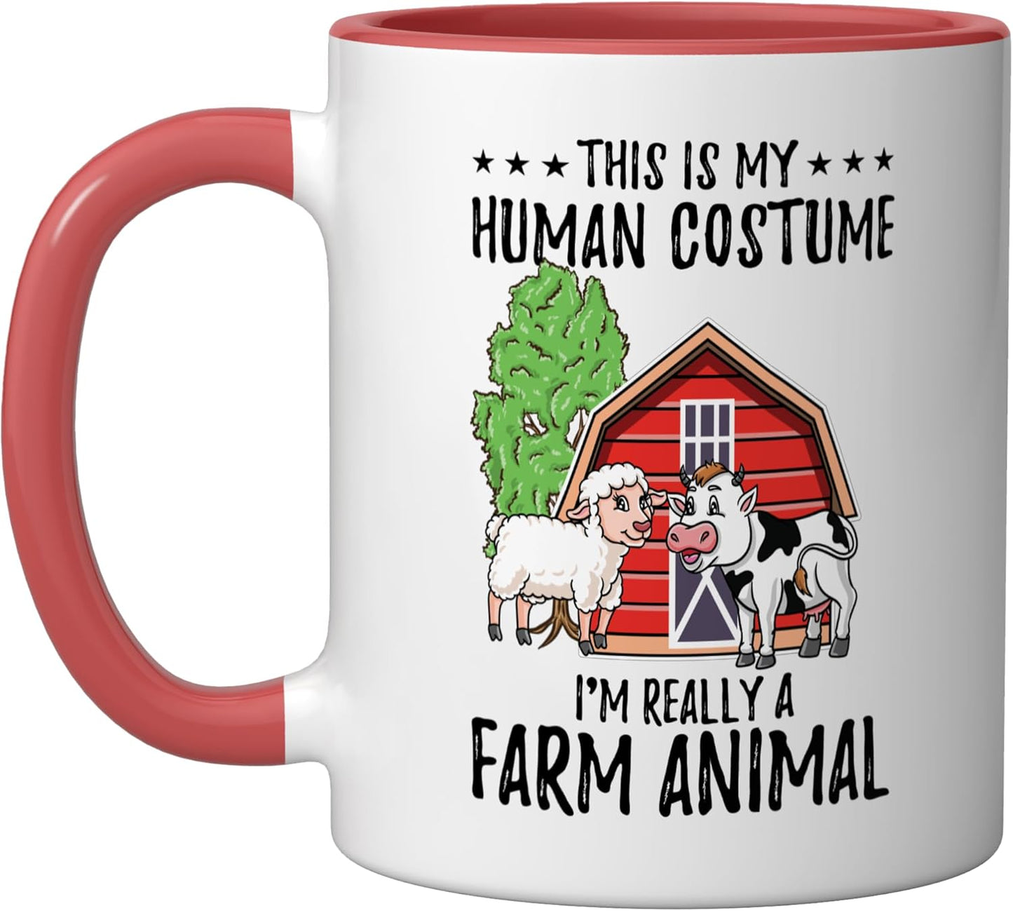 Taza Cerámica Roja/Blanca