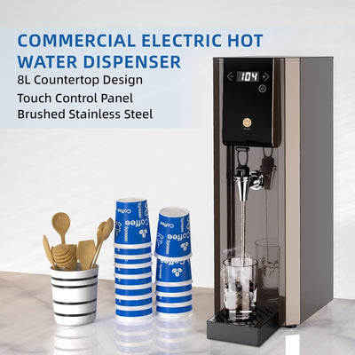 Caldera agua caliente 1800W 20L/H acero inox 304 té Boba café