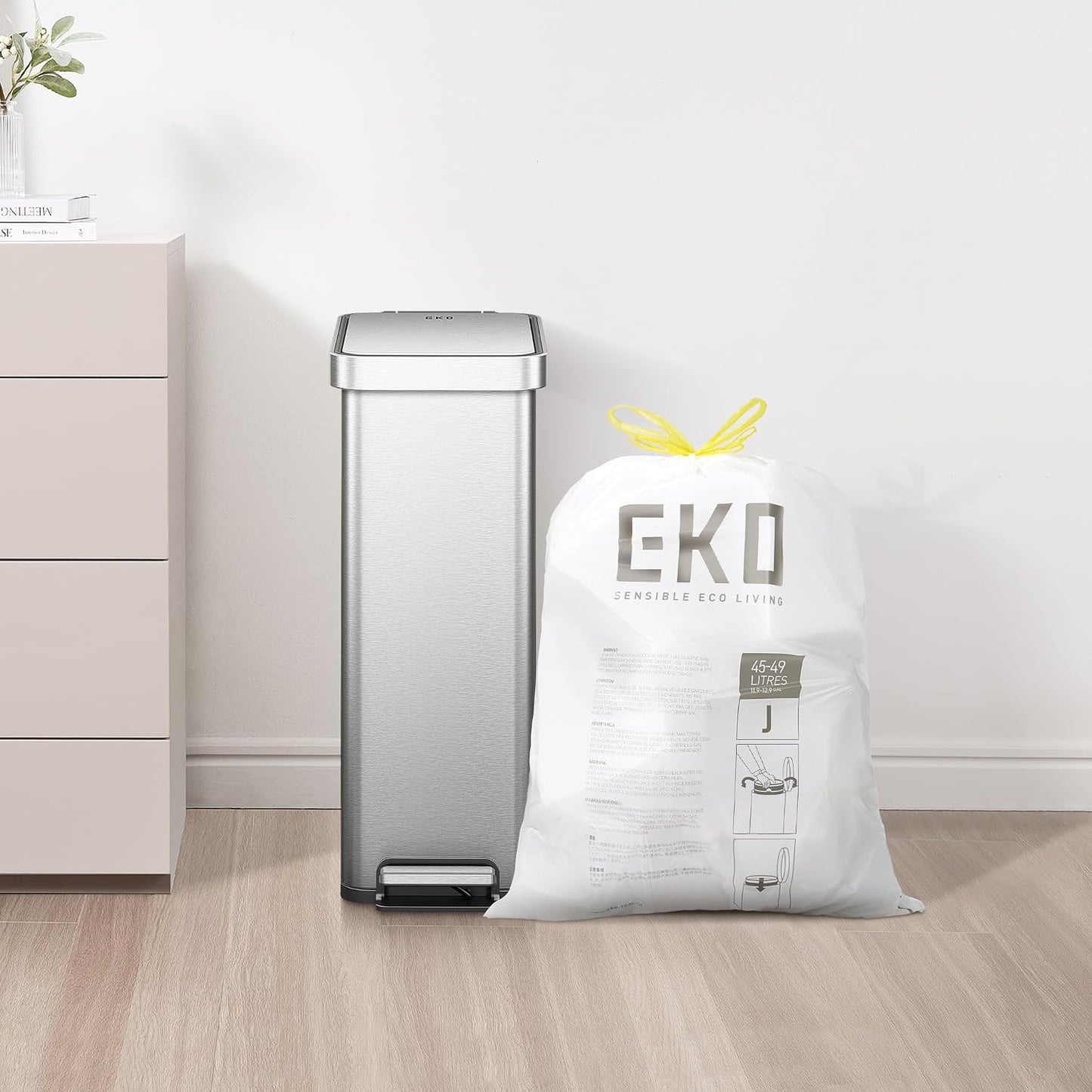 Bolsas basura EKO 12.9gal 60uds sin perfume resistente