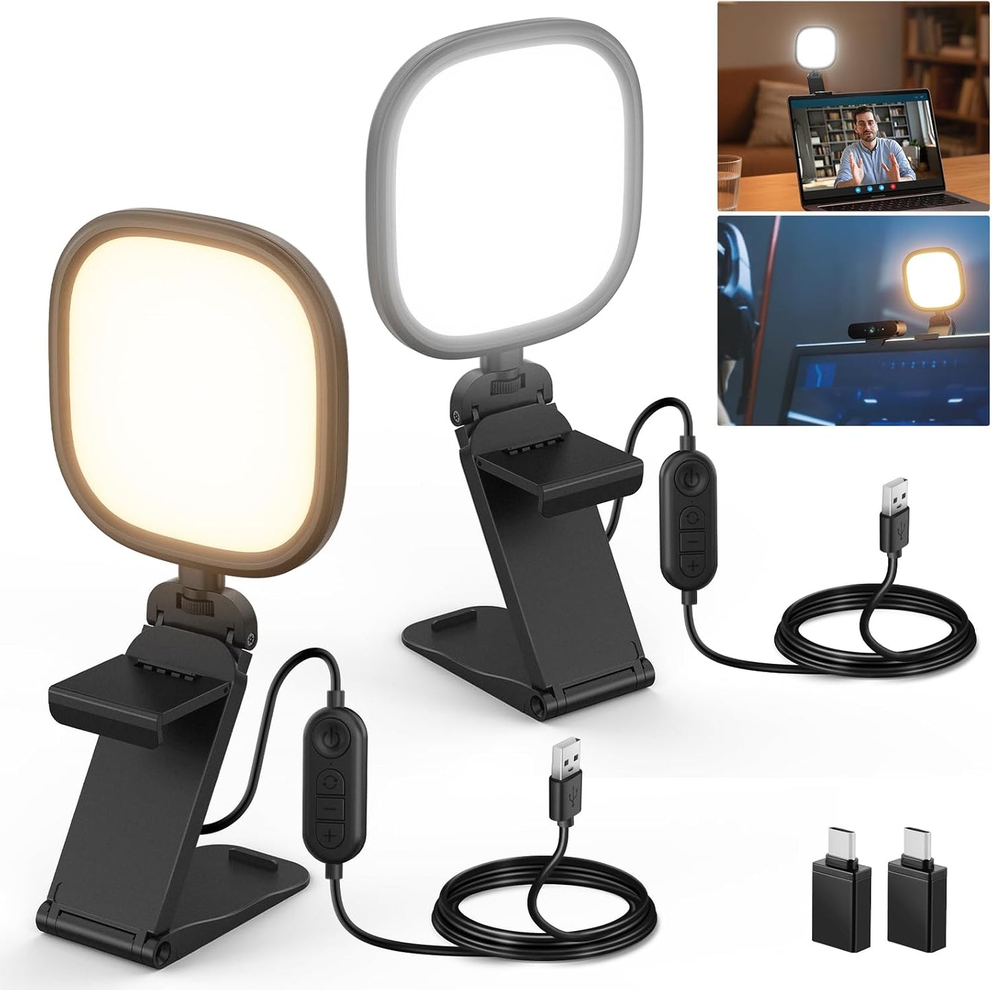 Lámpara LED USB 5pulg CRI95 soporte escritorio multifunción