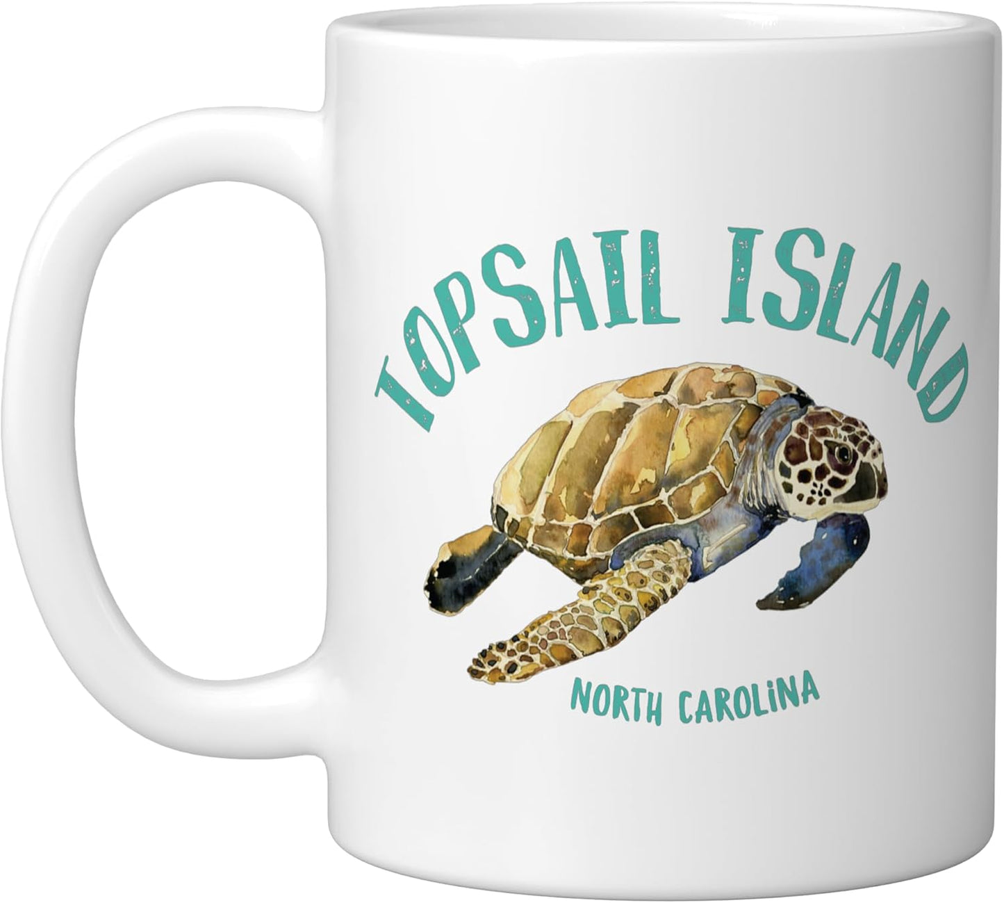 Taza Cerámica Tortuga Mar Blanco