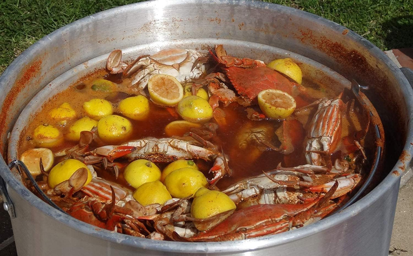 Paquete olla ebullición portátil 60qt aluminio con quemador