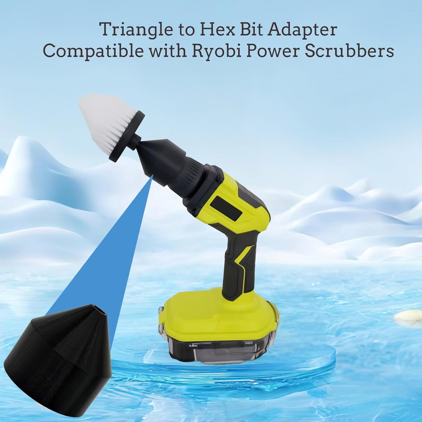 Convertidor broca triangular a hexagonal Ryobi