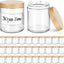 30 Tarros Vidrio 8oz Tapas Madera Herméticos Viaje