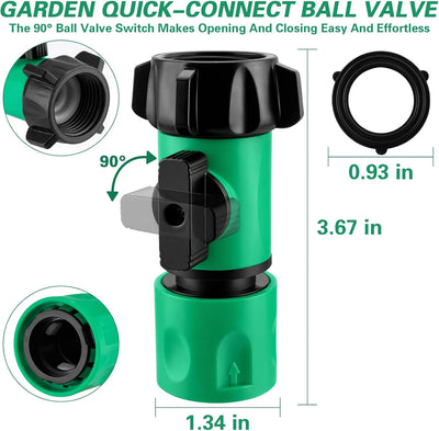 Kit conectores rápidos 3/4pulg GHT para manguera jardín