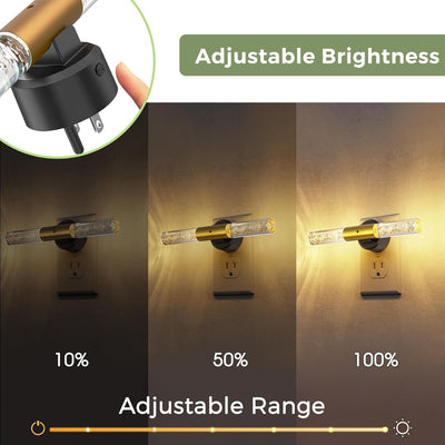 Luz Nocturna Giratoria Led Regulable Acrílico Dormitorio