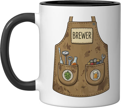Delantal Cerámica Taza Halloween Cerveza Negra/Blanca