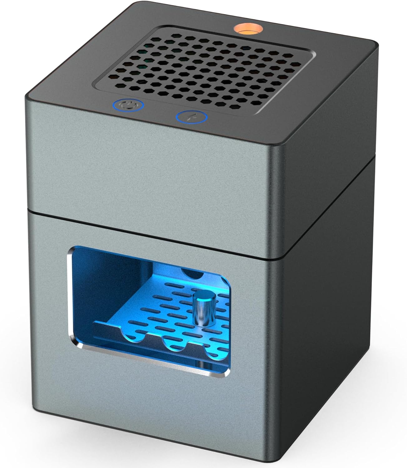 Cenicero multifuncional sin humo con filtro HEPA y encendedor USB gris