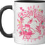 Taza Cerámica Kawaii Gato Leche Fresa Anime Negro/Blanco