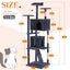 Torre árbol gato 70pulg rascador gris