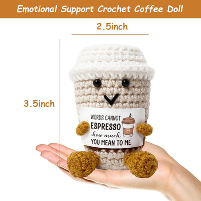 Taza ganchillo regalo café decoración escritorio