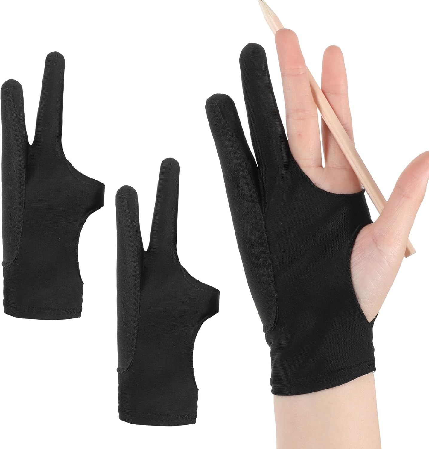 2 Guantes Dibujo Digital Rechazo Palma 3 Capas