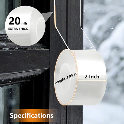Cinta sellado transparente 2pulg x33pies 20mils impermeable