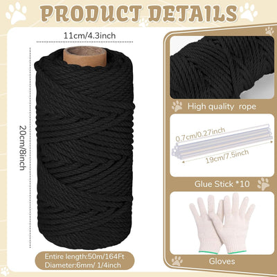 Cuerda sisal natural para gatos bohemia colorida multiuso