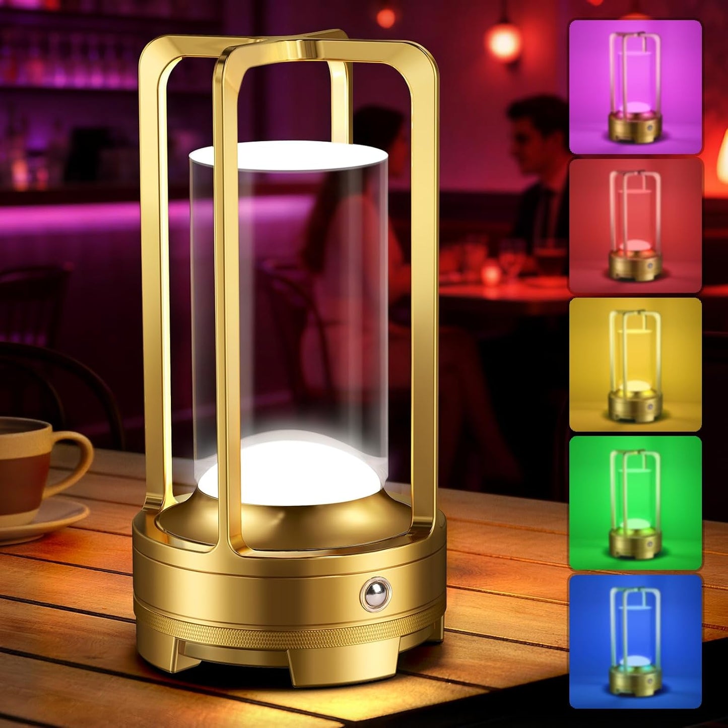 Lámpara mesa recargable RGB LED portátil inalámbrica
